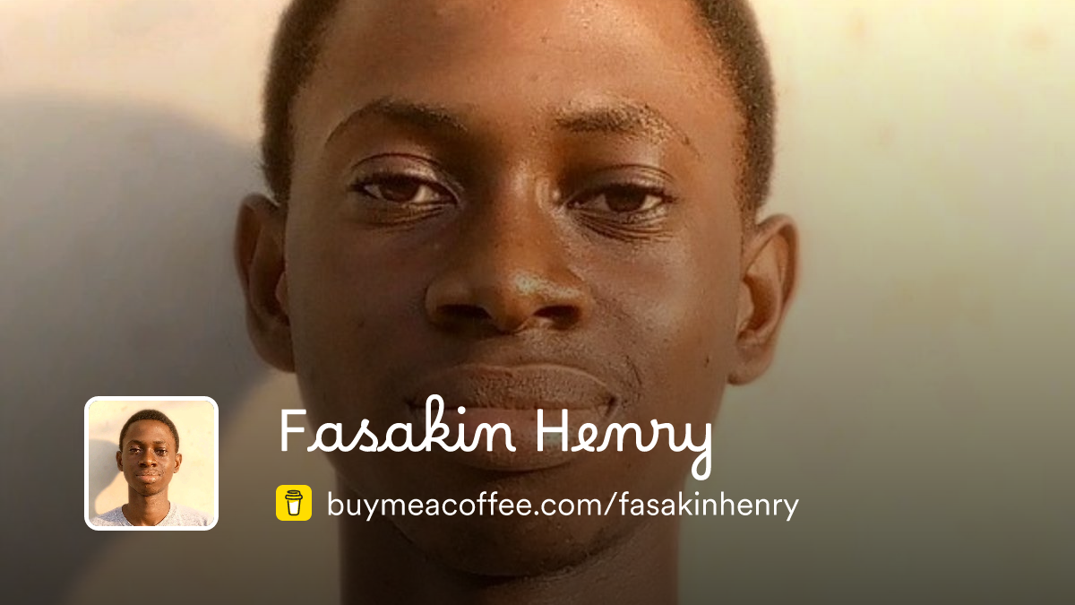 Fasakin Henry - Buymeacoffee