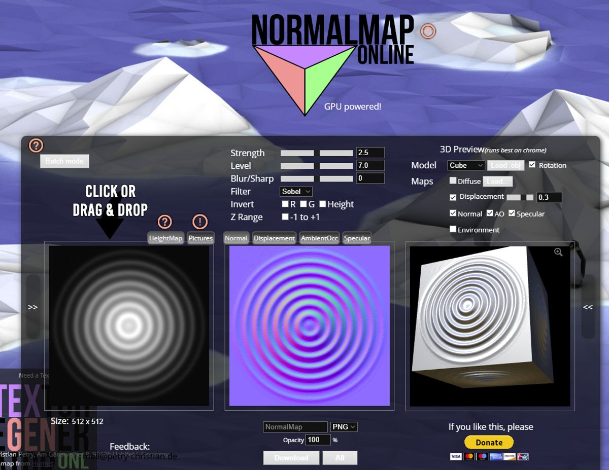 Custom Normal Map Normal Map Creation: NormalMap-Online and Materialize — Patrick Woo ...
