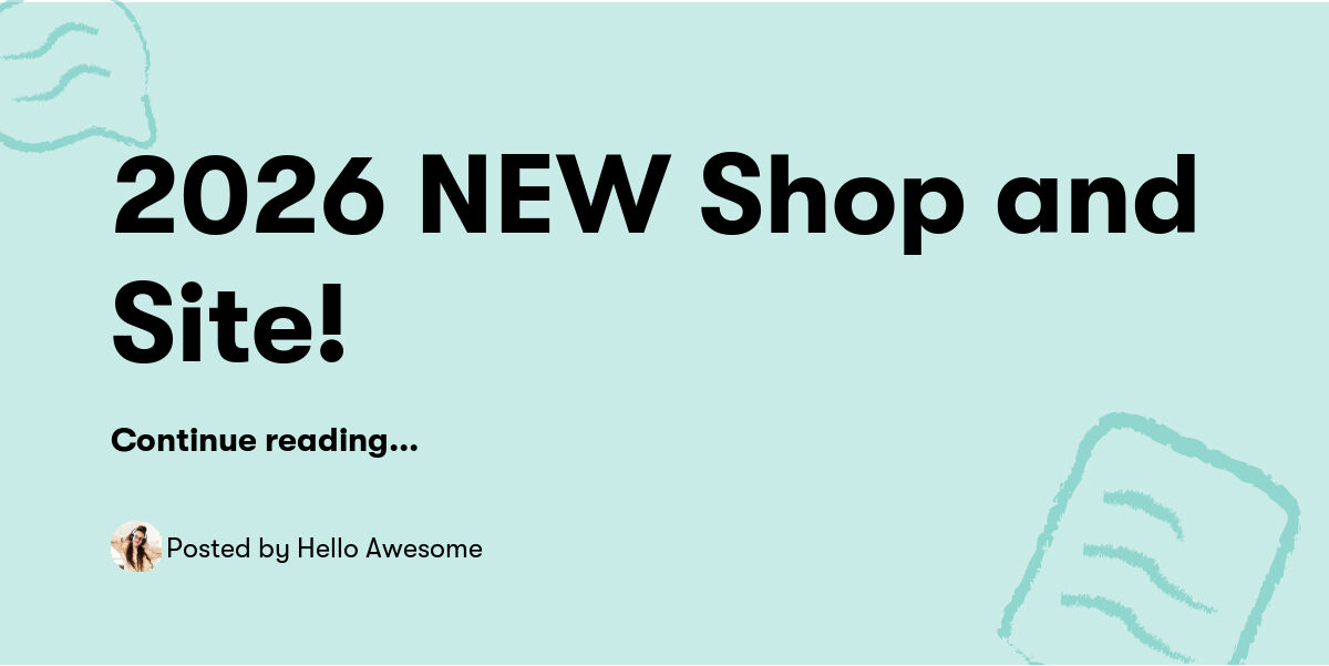 2026 NEW Shop and Site! — Hello Awesome - Buymeacoffee