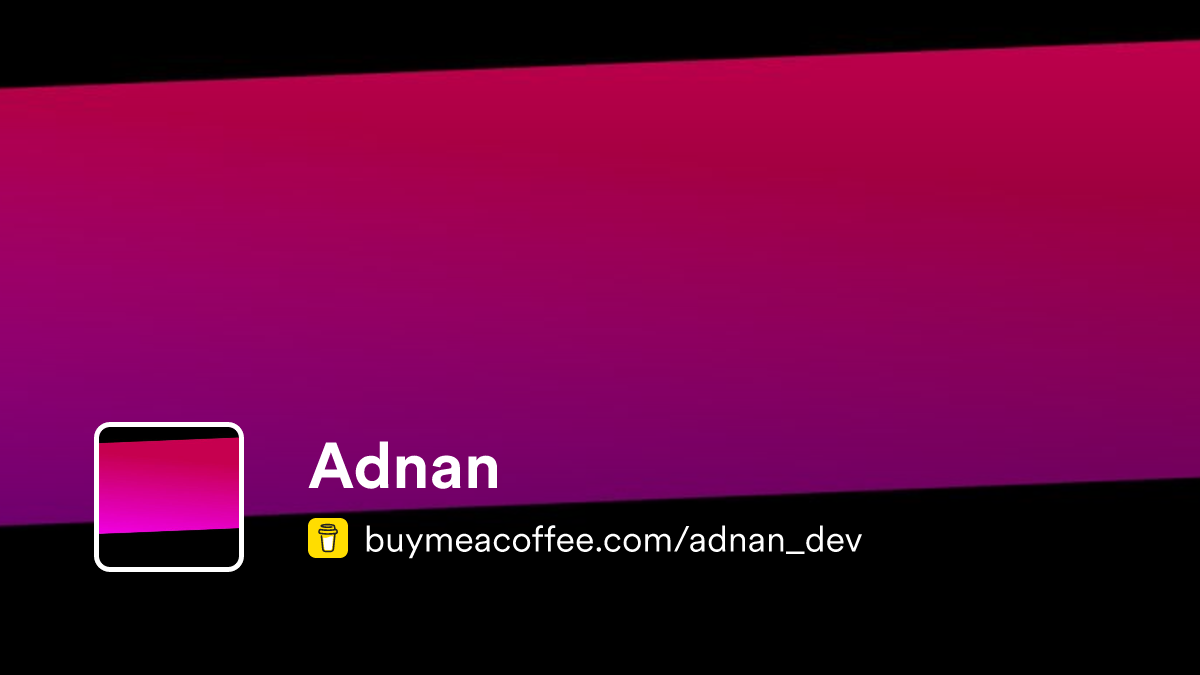 Adnan - Buymeacoffee
