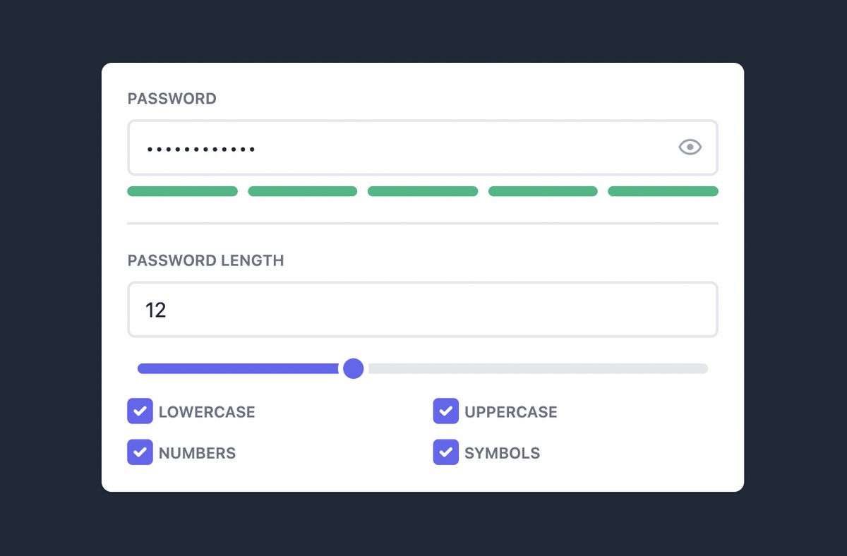 Alpinejs password generator with zxcvbn scott windon buymeacoffee