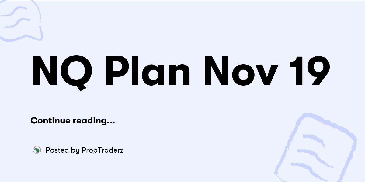 NQ Plan Nov 19 — PropTraderz - Buymeacoffee
