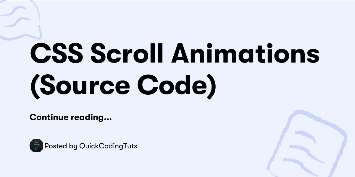 Css Animation With Source Code CSS Scroll Animations (Source Code) — QuickCodingTuts - Buymeacoffee