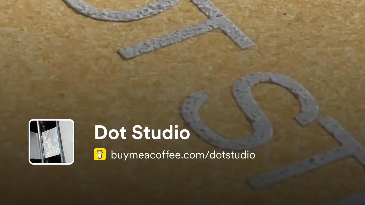 Dot Studio - Buymeacoffee