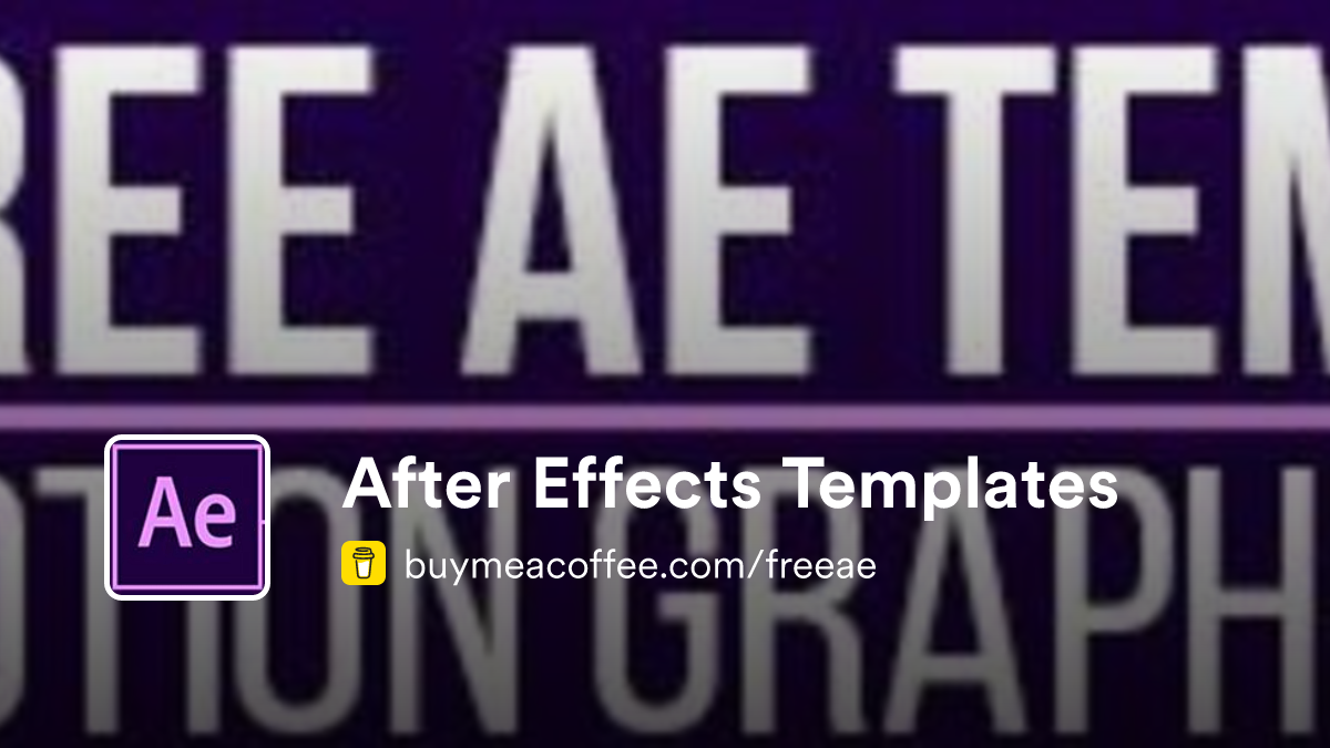 After Effects Templates Buymeacoffee