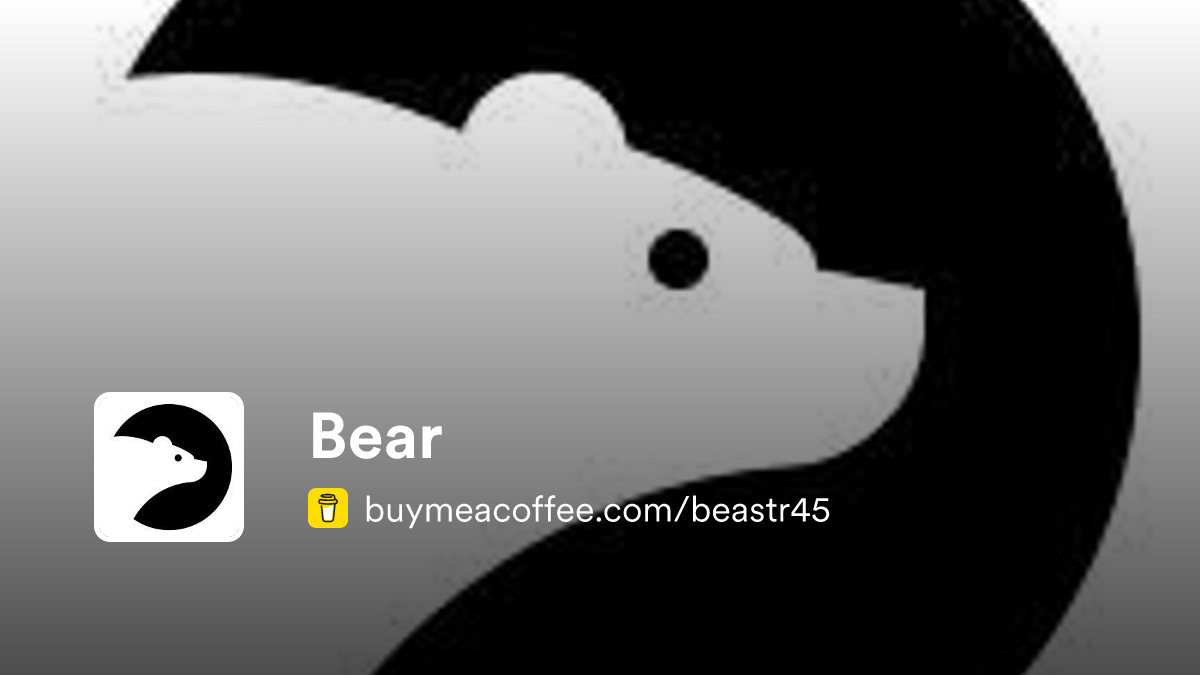 Bear - Buymeacoffee