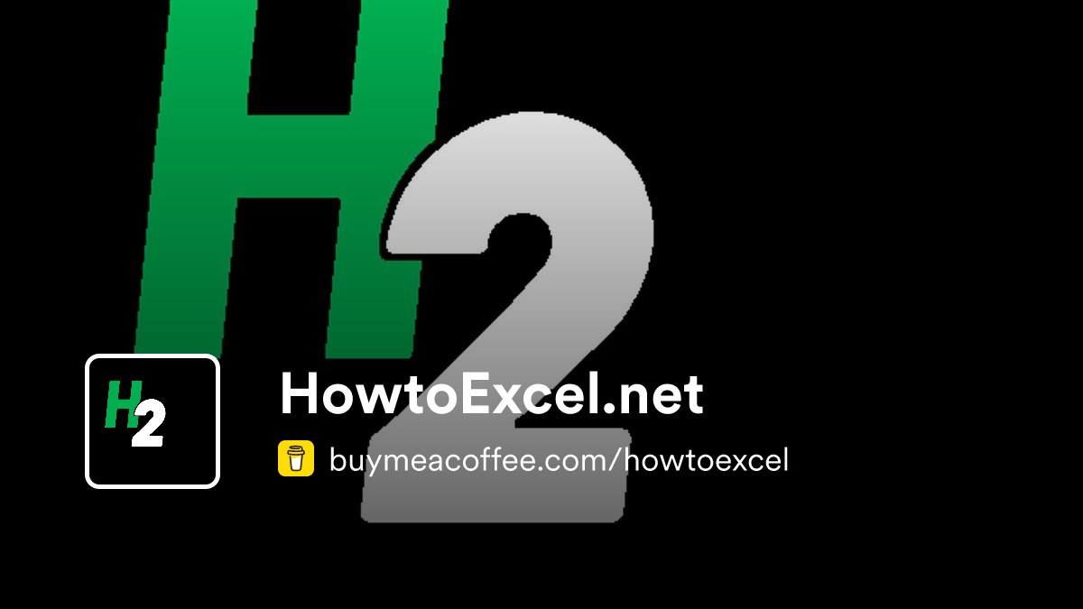 Howtoexcel is creating excel spreadsheets buymeacoffee