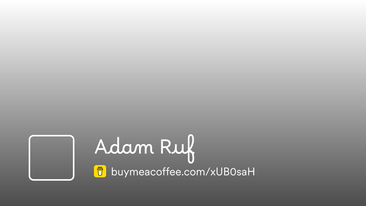 Adam Ruf - Buymeacoffee