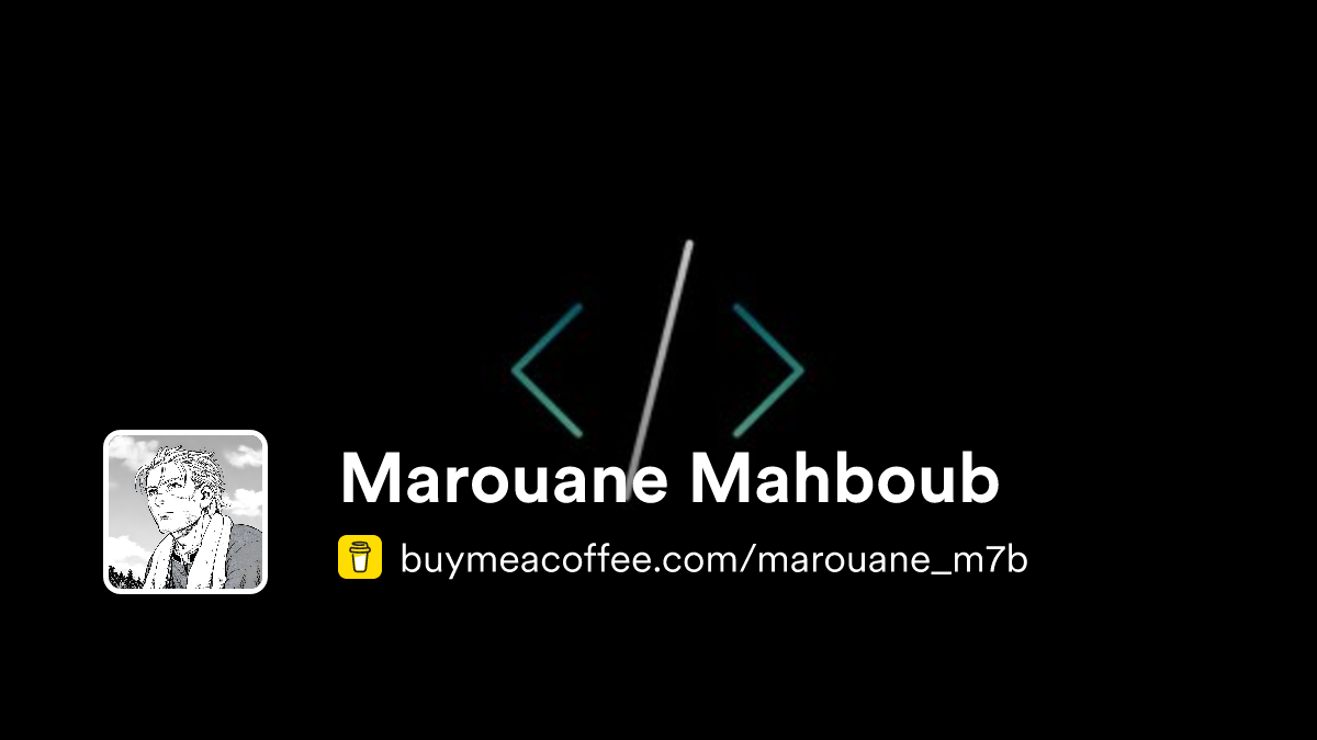 Mahbobu Marouane Mahboub is Building Websites - Buymeacoffee