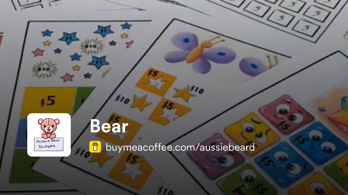 Bear is Savings challenge and other budgeting items - Buymeacoffee
