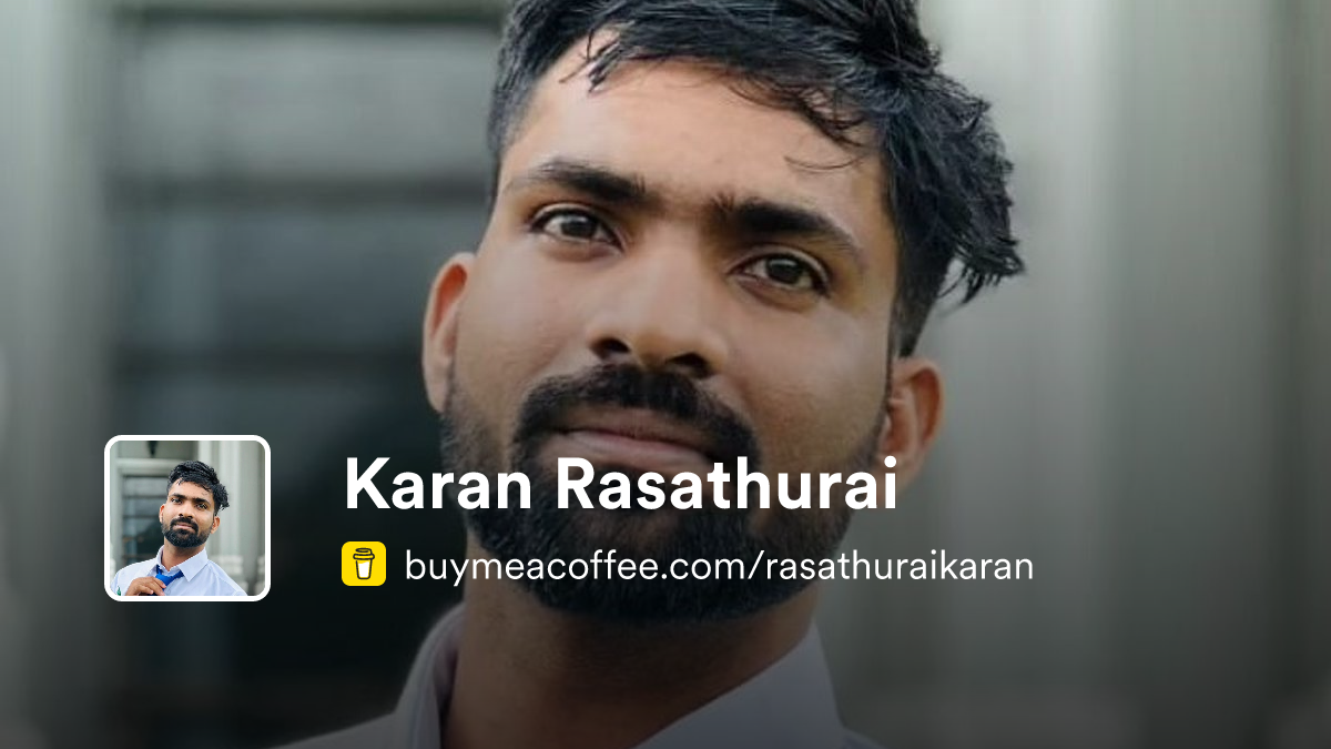 Karan Rasathurai - Buymeacoffee