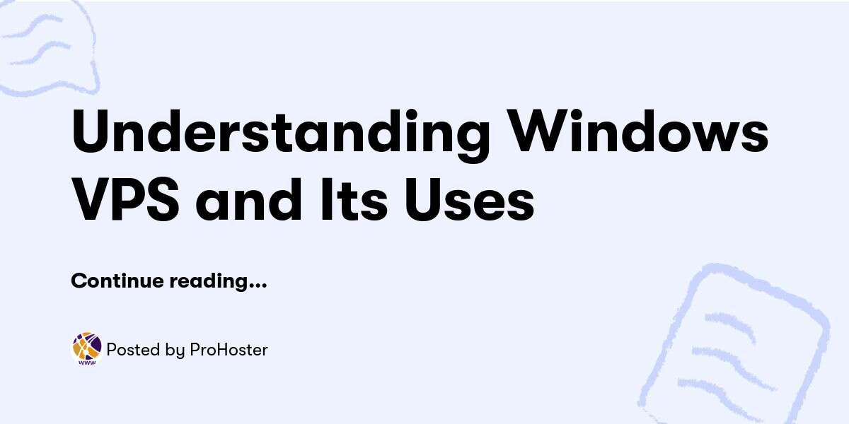 Understanding Windows VPS and Its Uses — ProHoster - Buymeacoffee