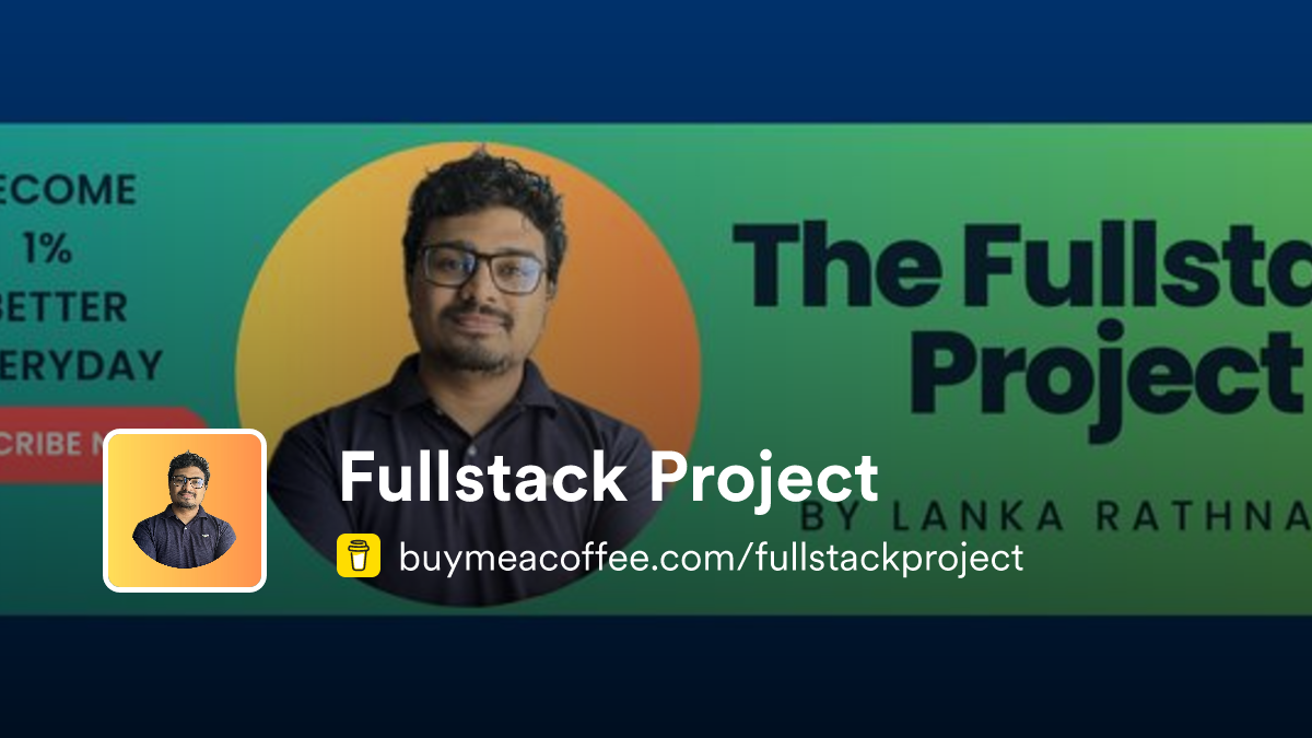 Fullstack Project is Lets be 1% better developer every day - Buymeacoffee