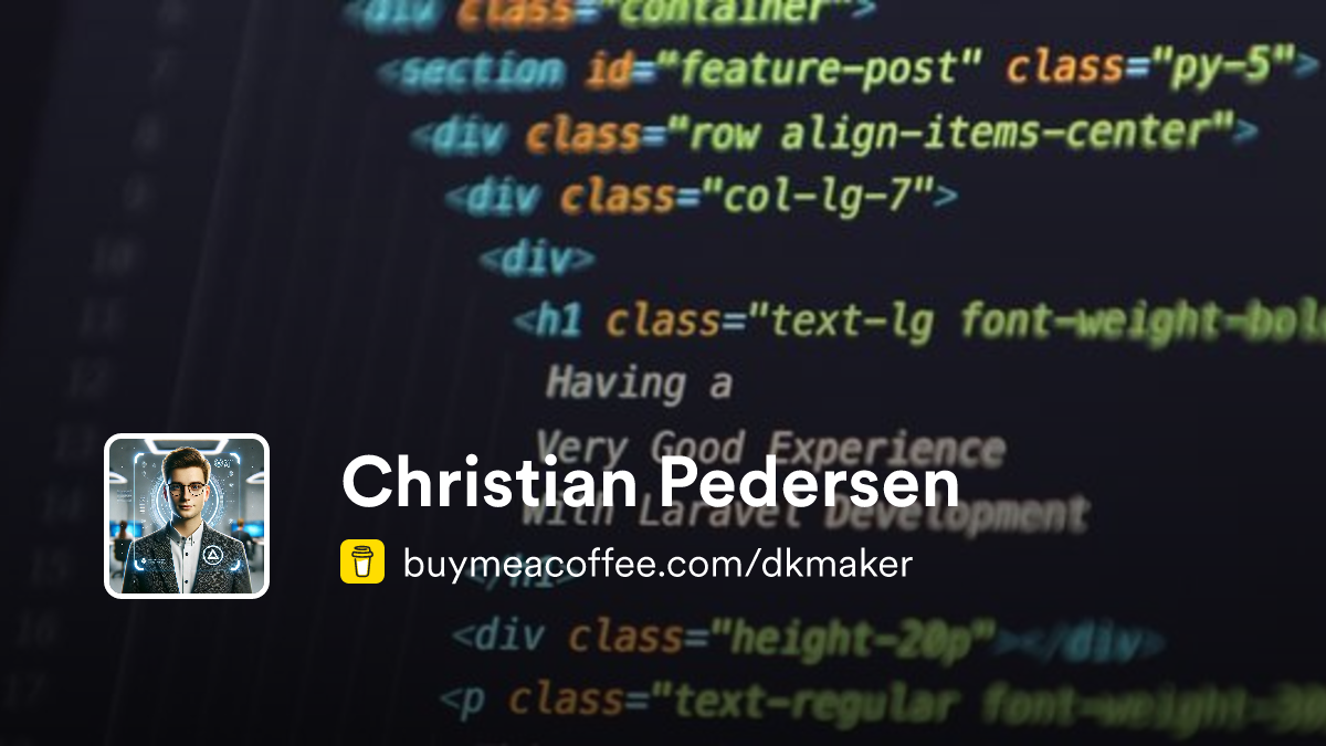 Christian Pedersen is Free and opensource coding - Buymeacoffee