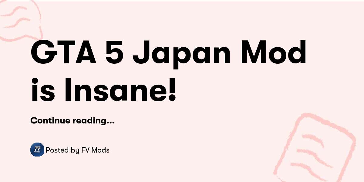 GTA 5 Japan Mod is Insane! — FV Mods - Buymeacoffee