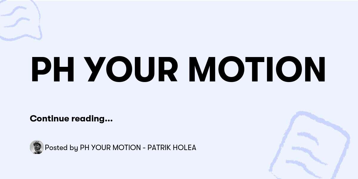 Ph Your Motion Ph Your Motion Patrik Holeša Buymeacoffee