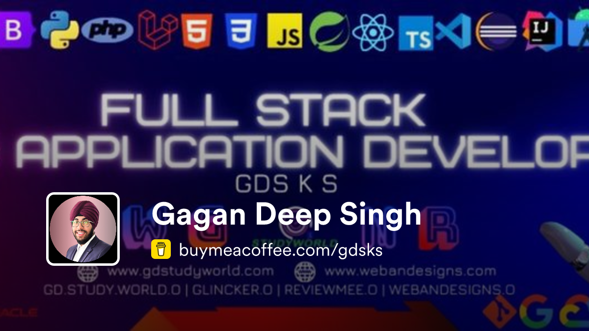 Gagan Deep Singh - Buymeacoffee
