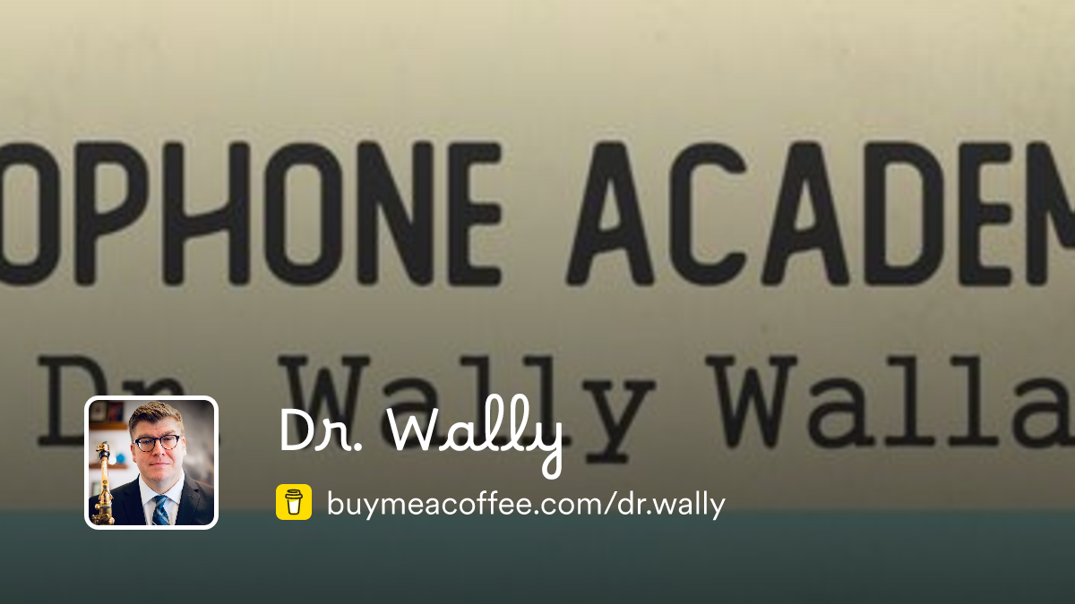 Dr. Wally is teaching Saxophone Masterclasses Buymeacoffee