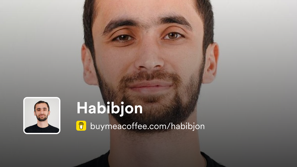 Habibjon Buymeacoffee habibjon-buymeacoffee