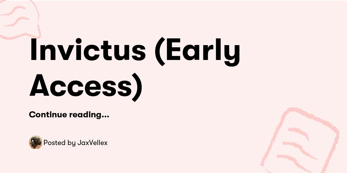 Invictus (Early Access) — JaxVellex - Buymeacoffee