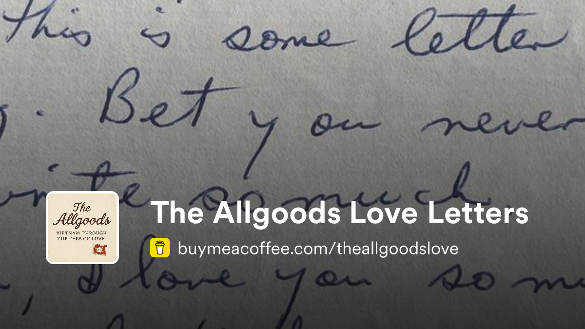 The Allgoods Love Letters is podcast - Buymeacoffee