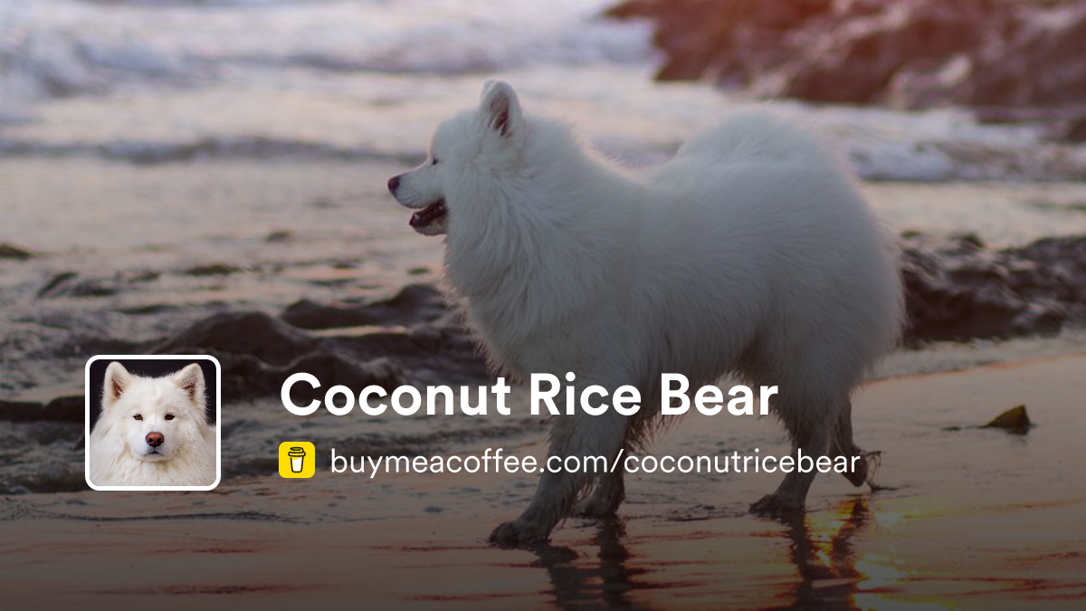 Coconut Rice Bear is Your Virtual Therapy Dog - Buymeacoffee