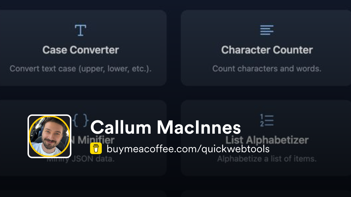 Callum MacInnes - Buymeacoffee