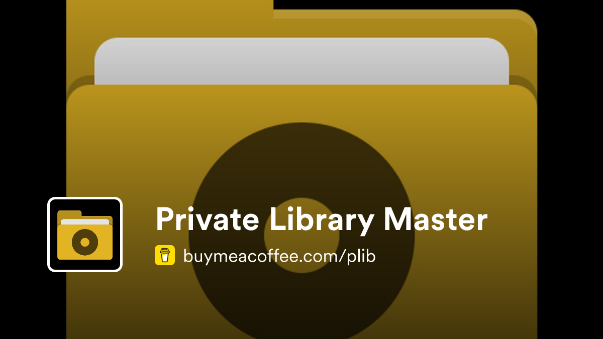 Private Library Master is Software - Buymeacoffee