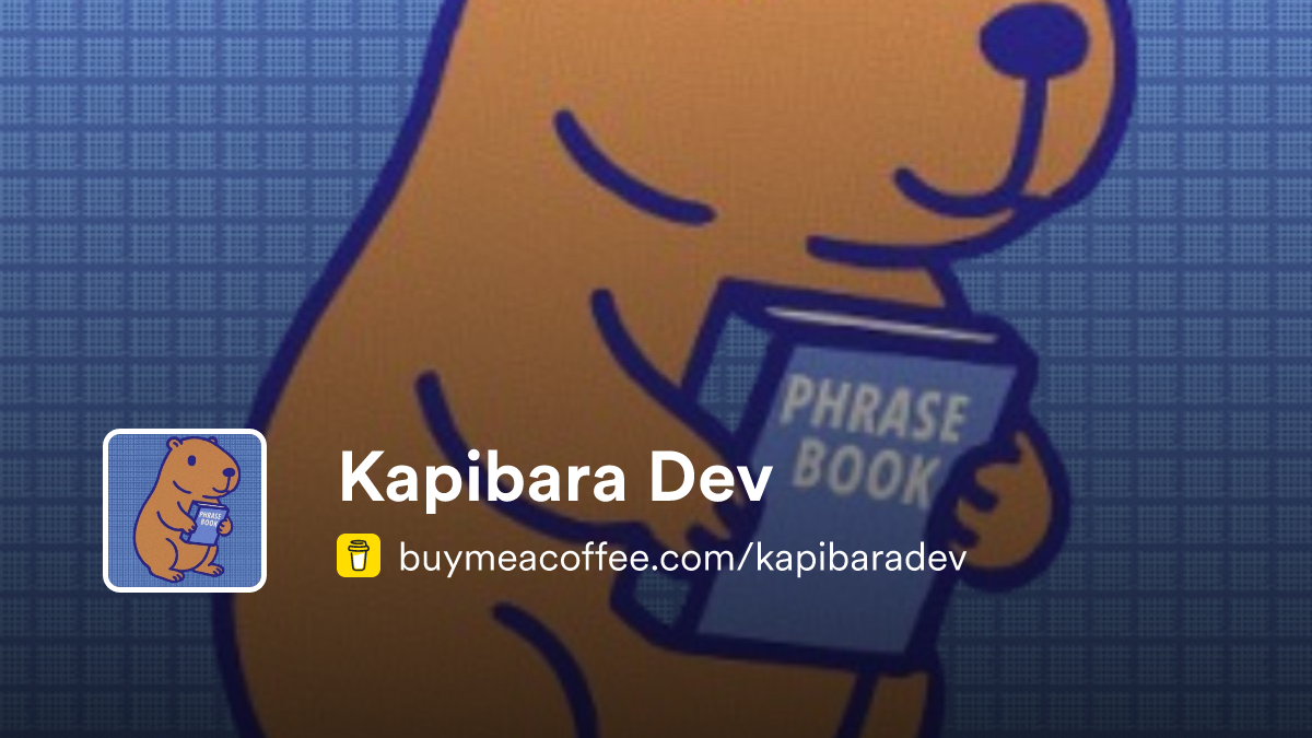Kapibara Dev - Buymeacoffee