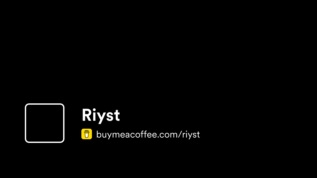 Riyst - Buymeacoffee