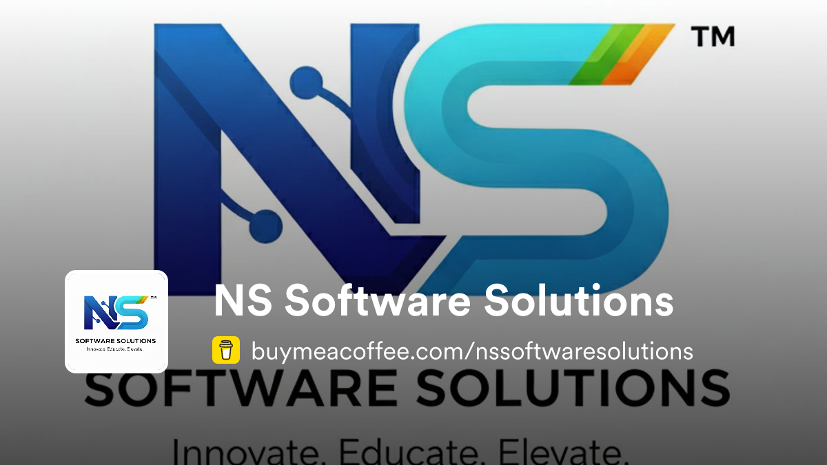 NS Software Solutions's Shop | Buy Me a Coffee - Buymeacoffee