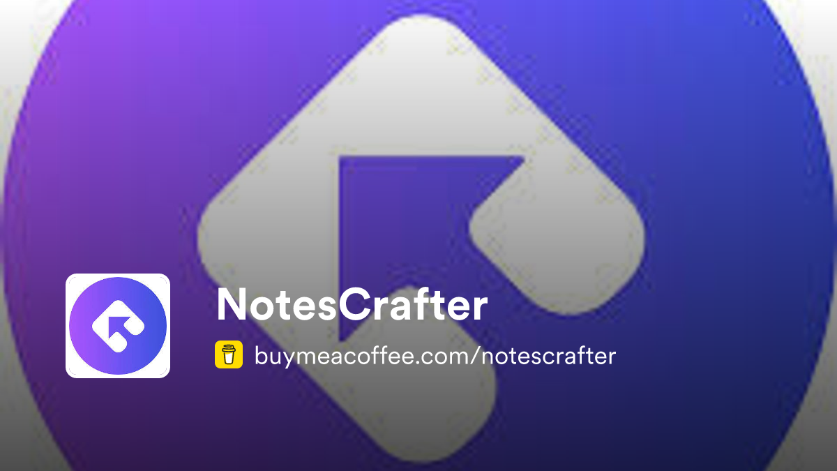 Notes Crafter NotesCrafter - Buymeacoffee