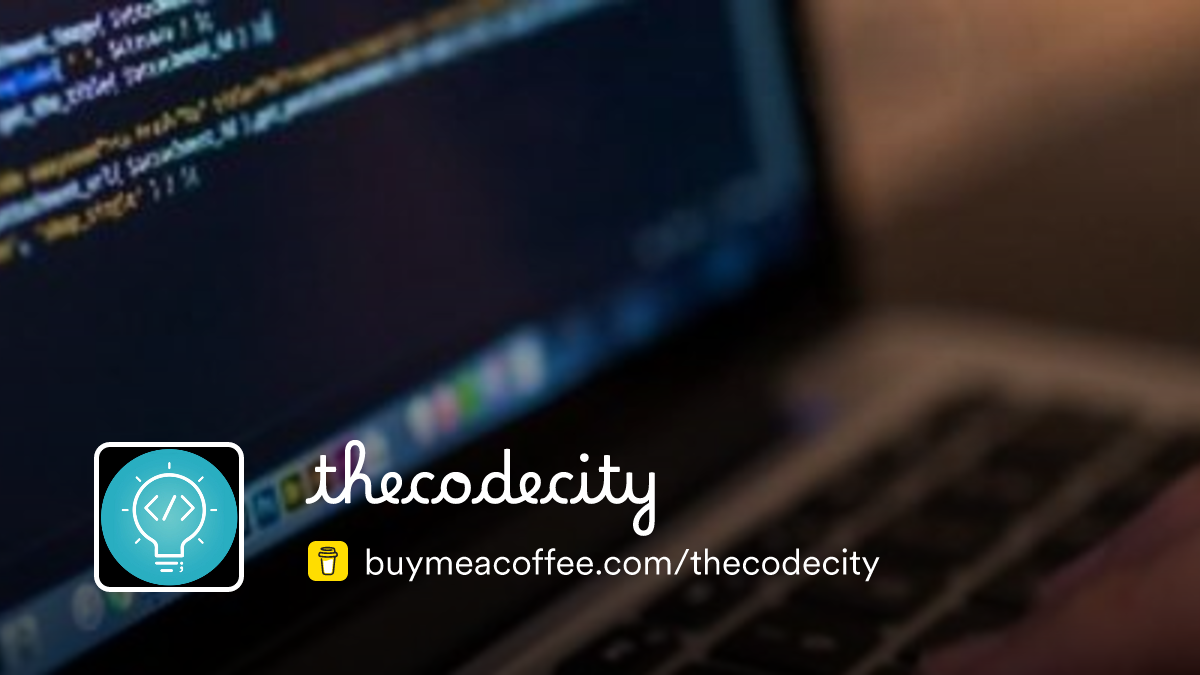 thecodecity is is supporting you in your coding career - Buymeacoffee
