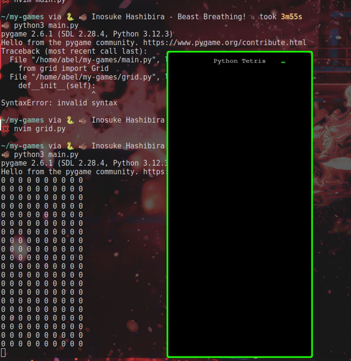 Tetris in Python — Abel - Buymeacoffee