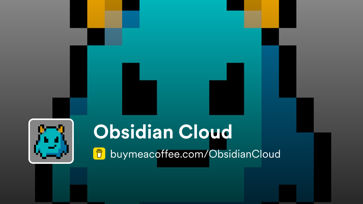 Obsidian Cloud - Buymeacoffee