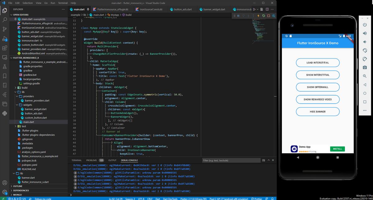 Develop flutter_ironsource_x Version 2 — dnaextrim Buymeacoffee