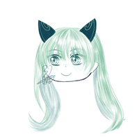 Chibi Head Sketch Commission (Monochrome)