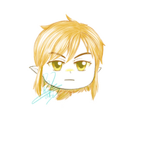 Chibi Head Sketch Commission (Monochrome)