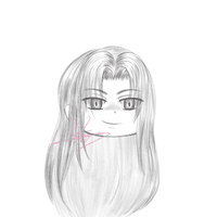 Chibi Head Sketch Commission (Monochrome)