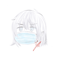 Chibi Head Sketch Commission (Monochrome)
