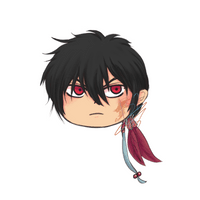 Chibi Head Sketch Commission (Monochrome)