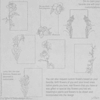 Custom flower rectangle design