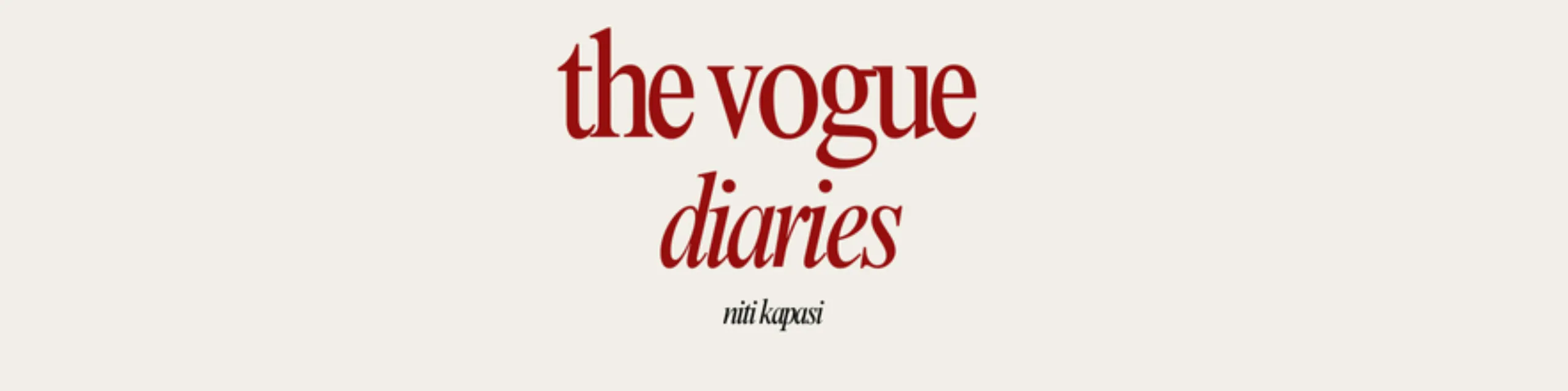 The Vogue Diaries - Buymeacoffee