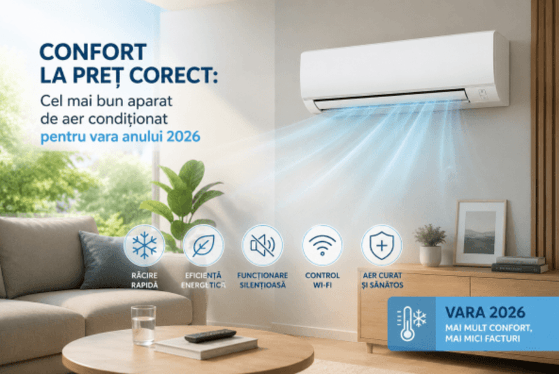 Confort la preț corect: Cel mai bun aparat de aer condiționat pentru vara anului 2026