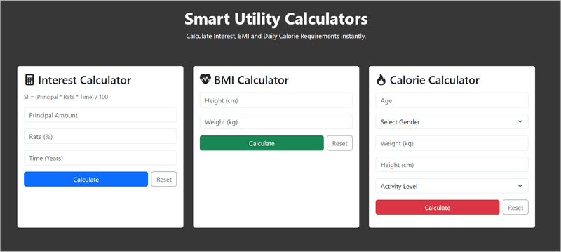 Just built a Smart Utility Calculators web app