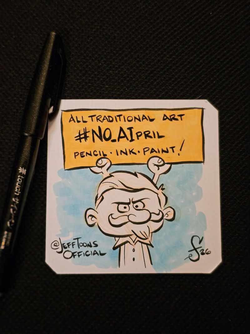 NO AI April Art Challenge