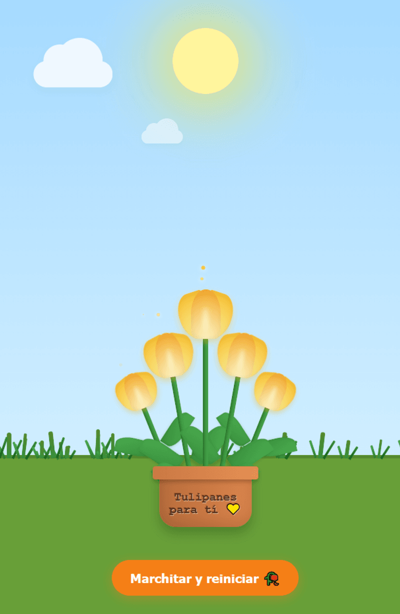 🌷 Tulipanes interactivos con Vanilla JS