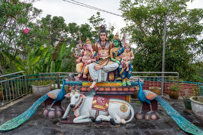 Shiva's Family on the Hilltop: A Statue Group at Penang Hill