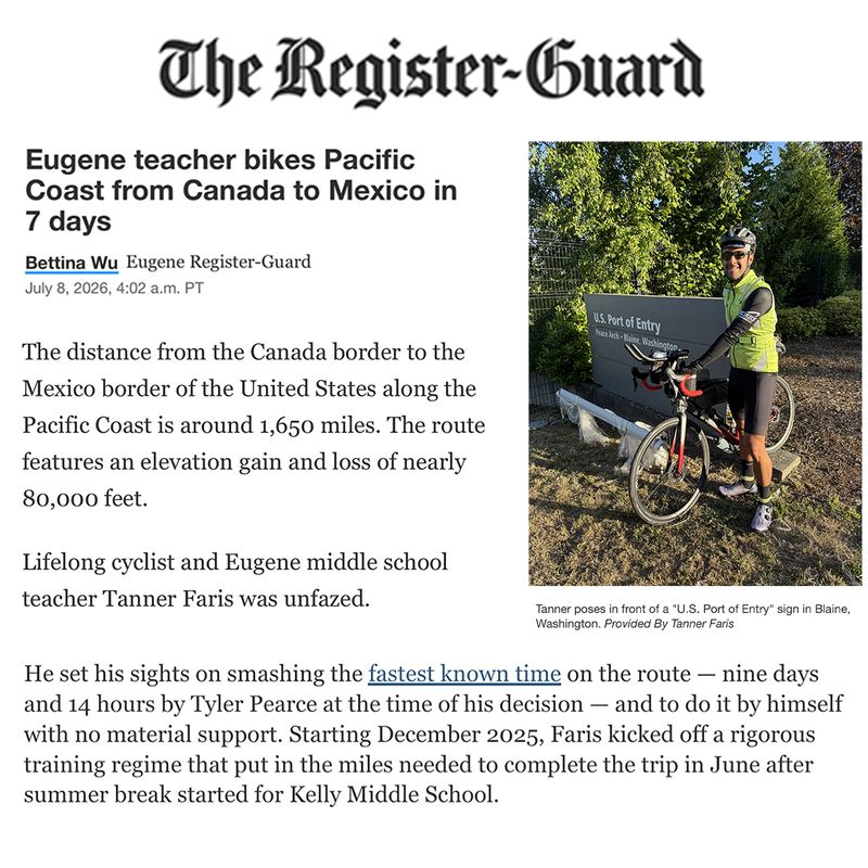 The news covers the big ride, and future questionable decisions