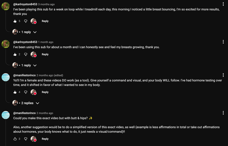 some glowing reviews of my subs 😇